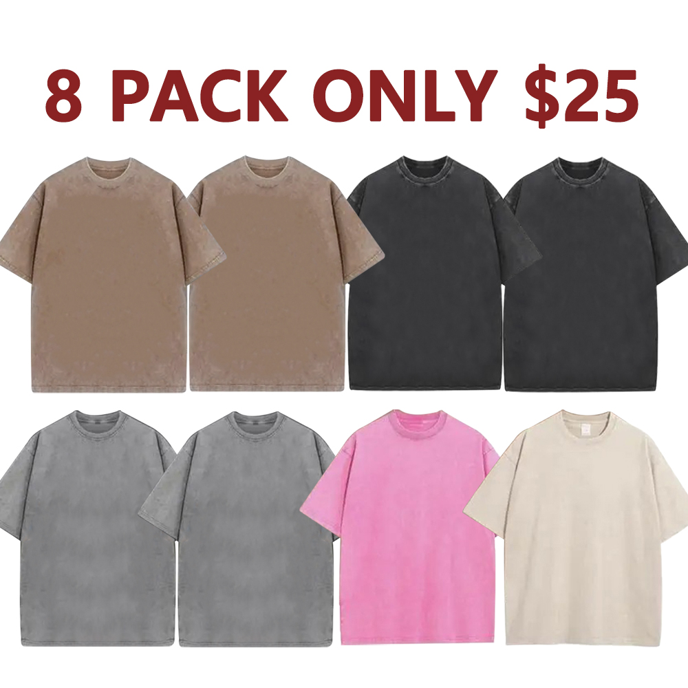 Oversized Vintage Heavyweight Tees – Unisex Gym Cotton Acid Wash