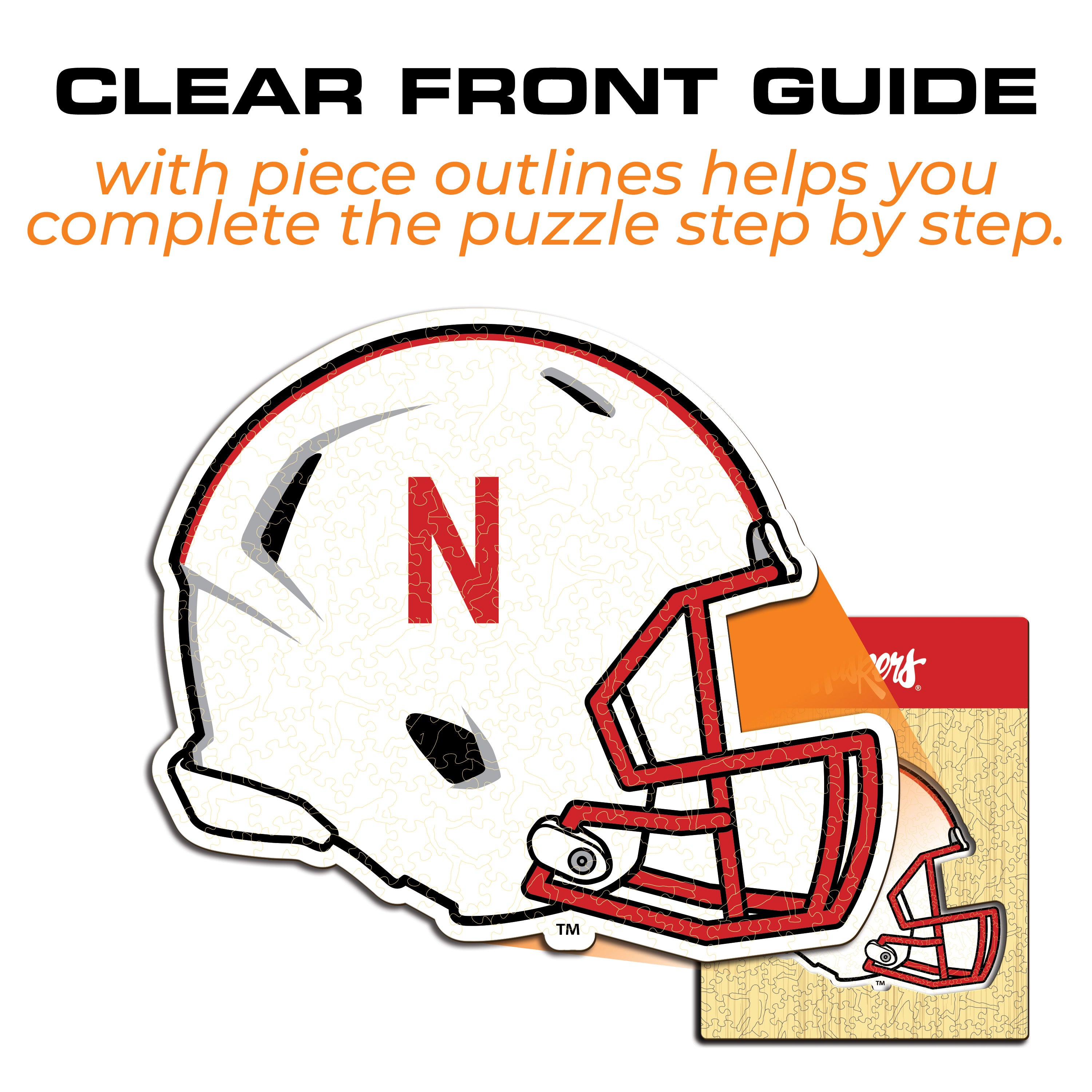University of Nebraska Helmet - Wooden Puzzle