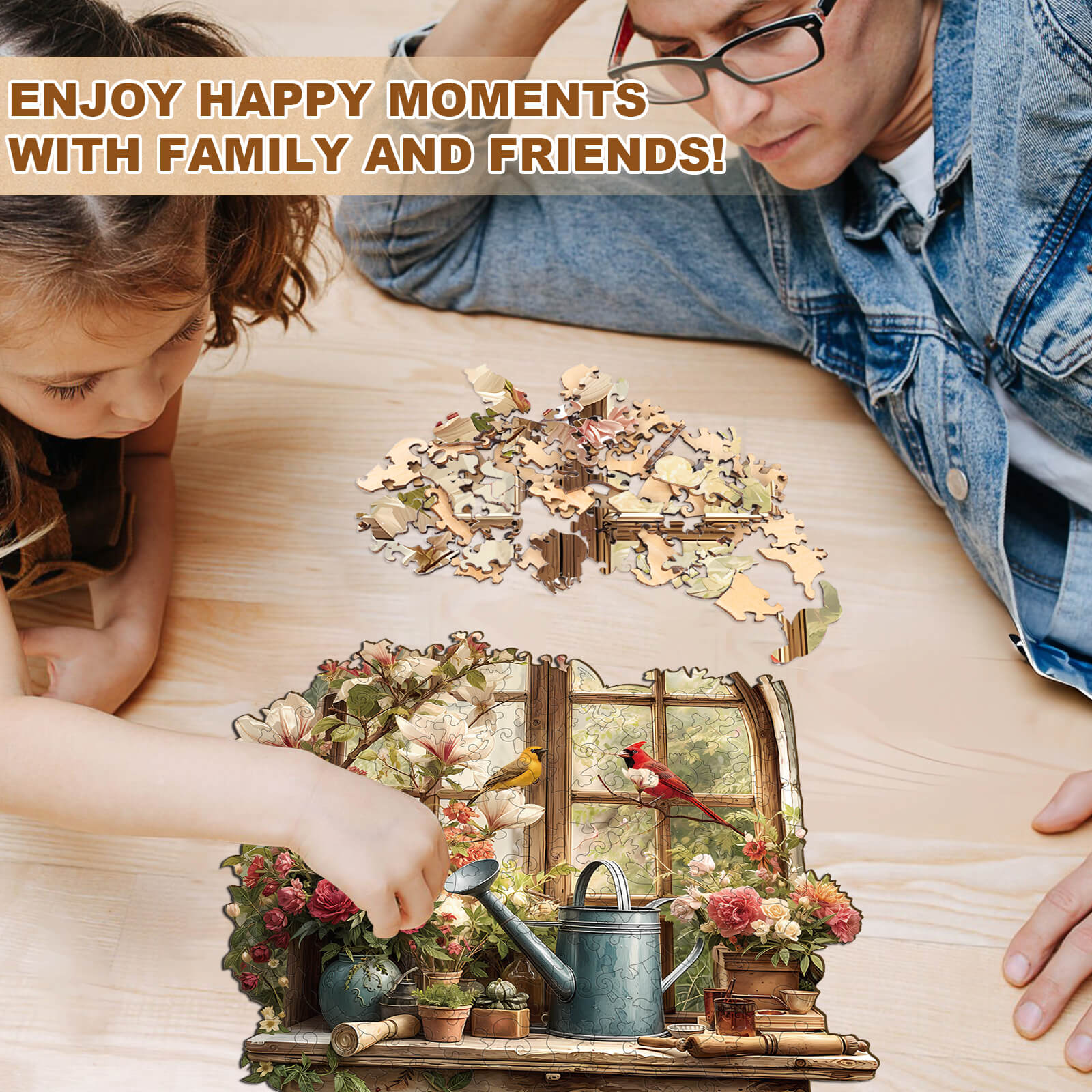 Windowsill in the sun Wooden Jigsaw Puzzle