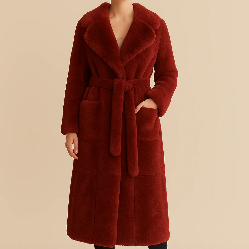 Velvet Luxe Belted Coat