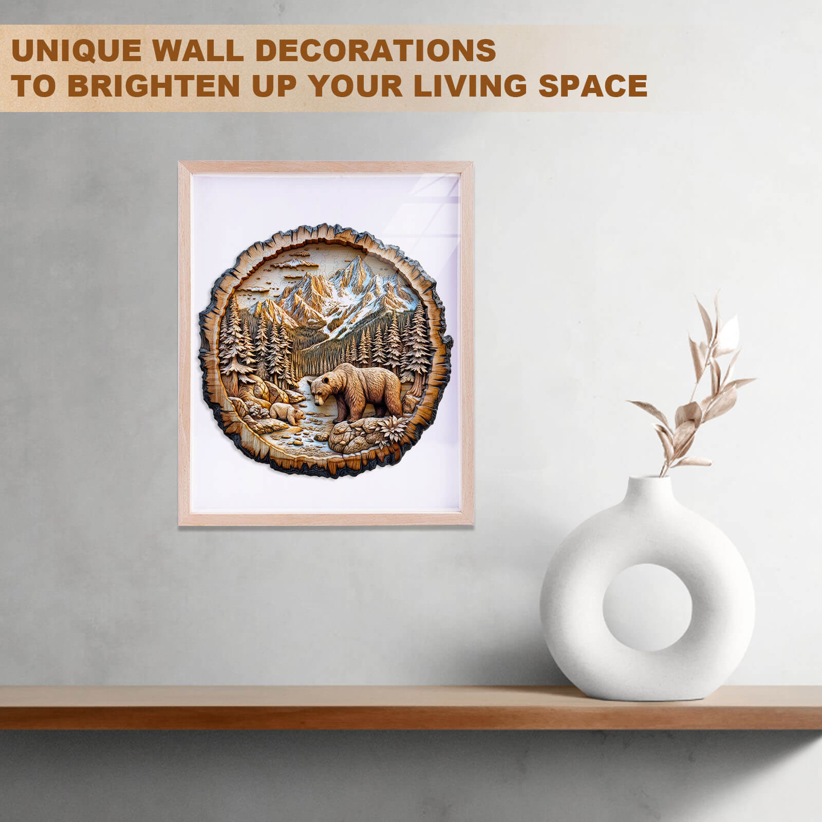 Annual ring Bear Wooden Jigsaw Puzzle