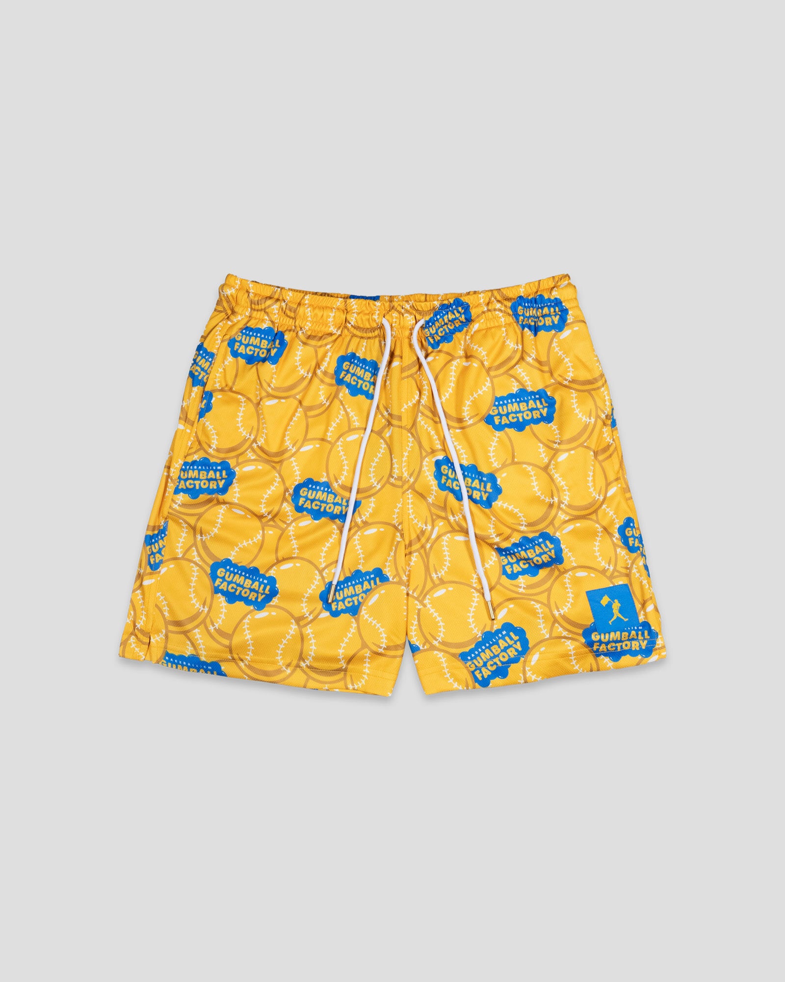 Gumball Factory Diamond Air Mesh Shorts (Yellow) - Youth