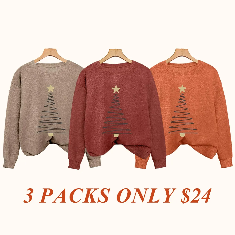 [Autumn and Winter] Women's casual and fashionable round neck faux sweater tops