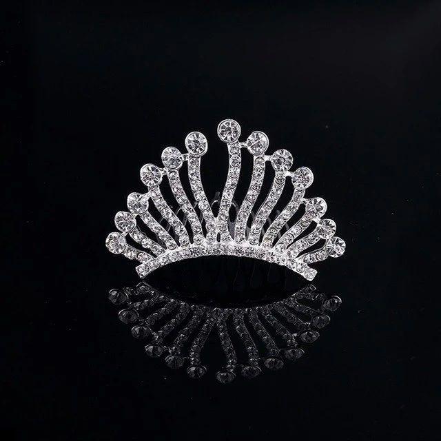 Stunning Crystal Crown Hairclip Accessories