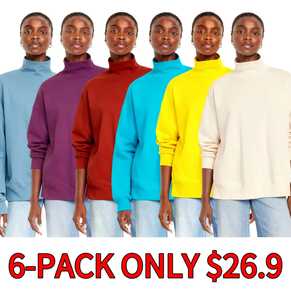 Women's loose-fitting belted sweatshirt