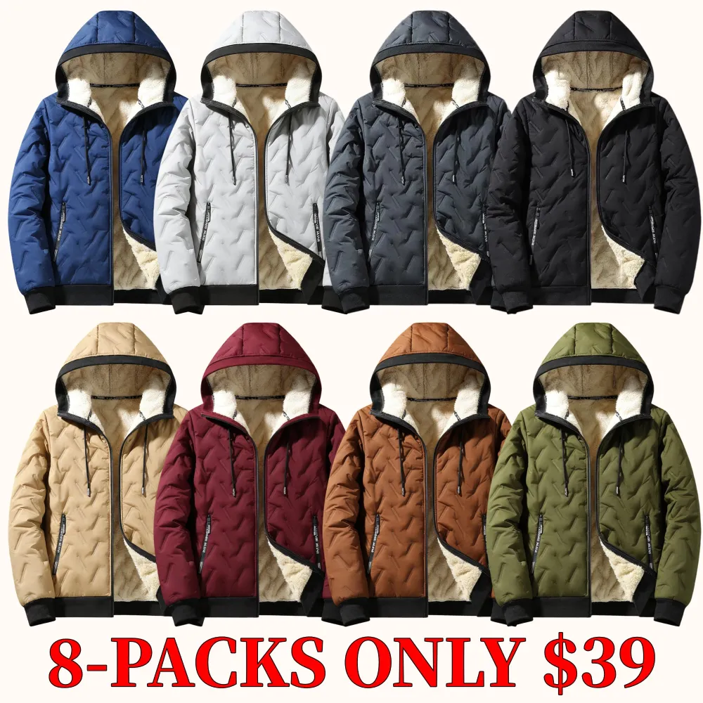 2026 New Men's Hooded Cotton Jacket