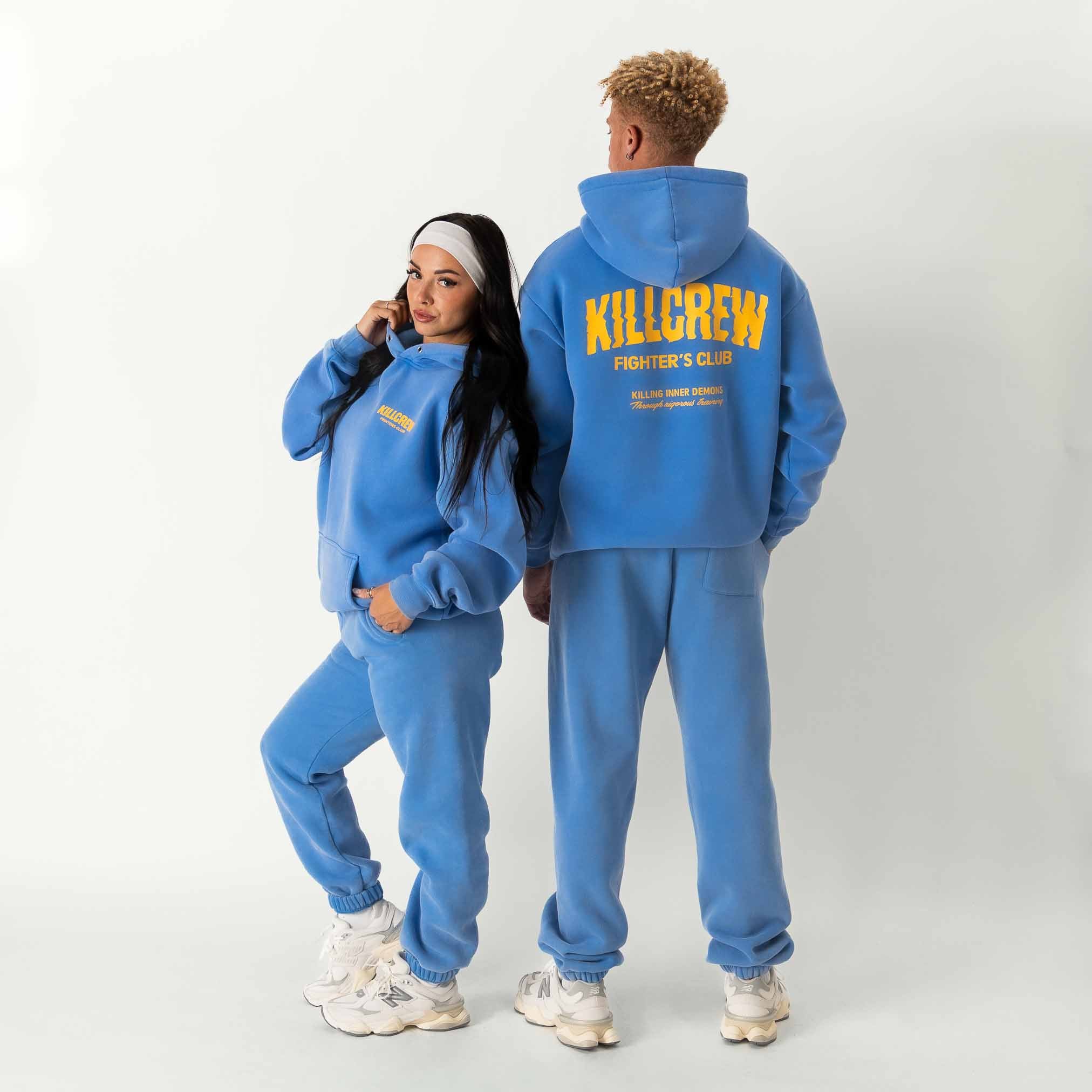OVERSIZED LUX RIGOROUS TRAINING HOODIE - BLUE / GOLD