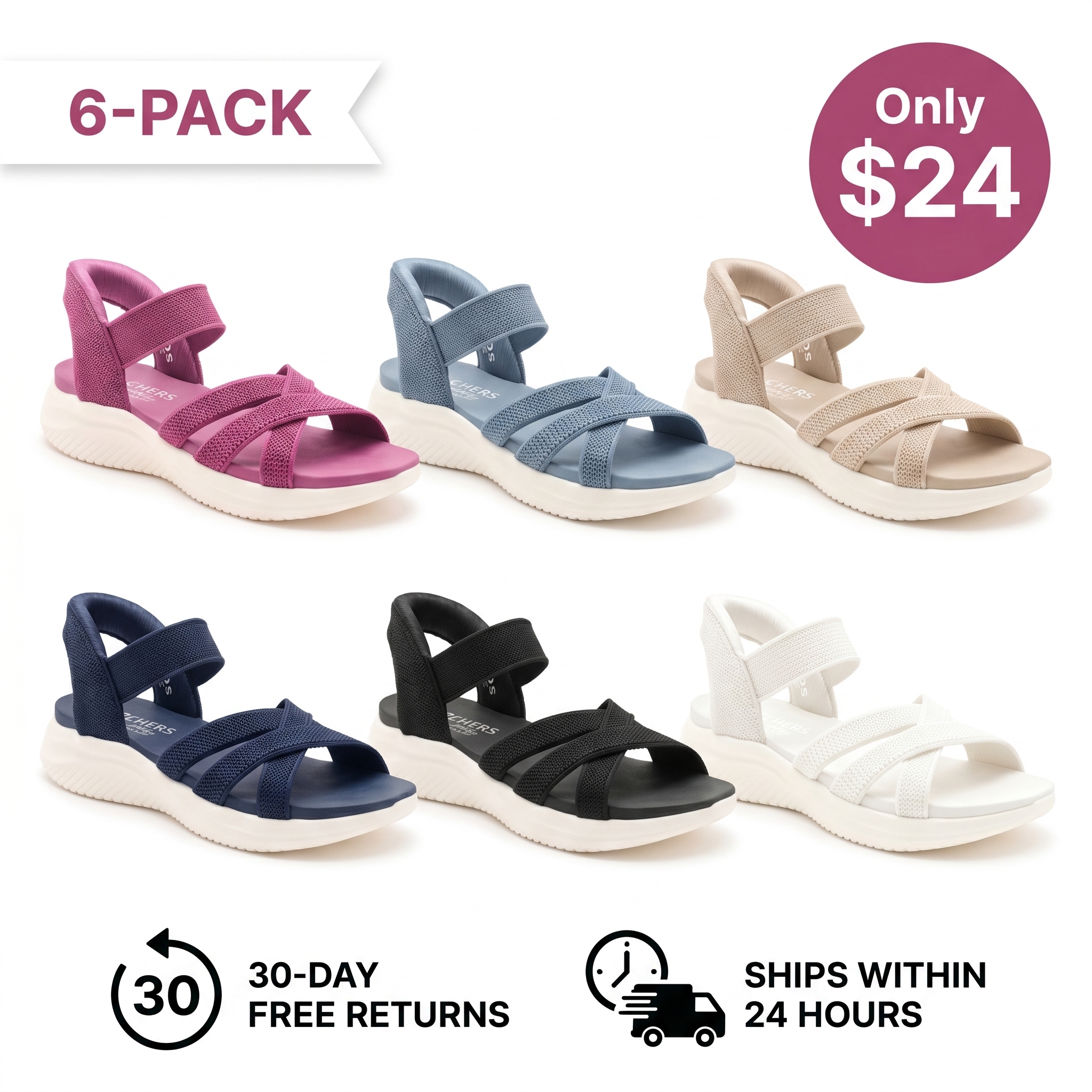 Skechers Slip-ins Ultra Flex 3.0 Vegan Washable Sandals