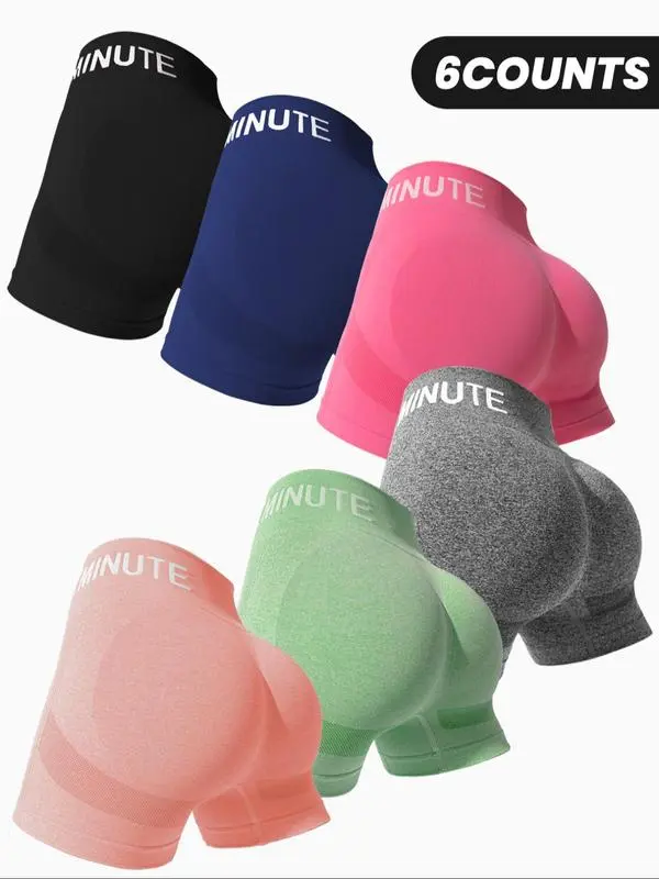 Women's Letter Print High Waist Athletic Sports Shorts (Less than $3!)