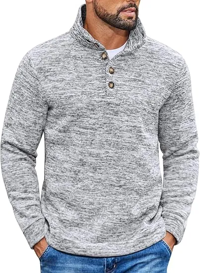 Men's Casual Slim Fit Pullover Sweater Knitted Thermal Sweatshirt.Fleece-lined For Warmth And Wind Protection.Comfortable And Stylish