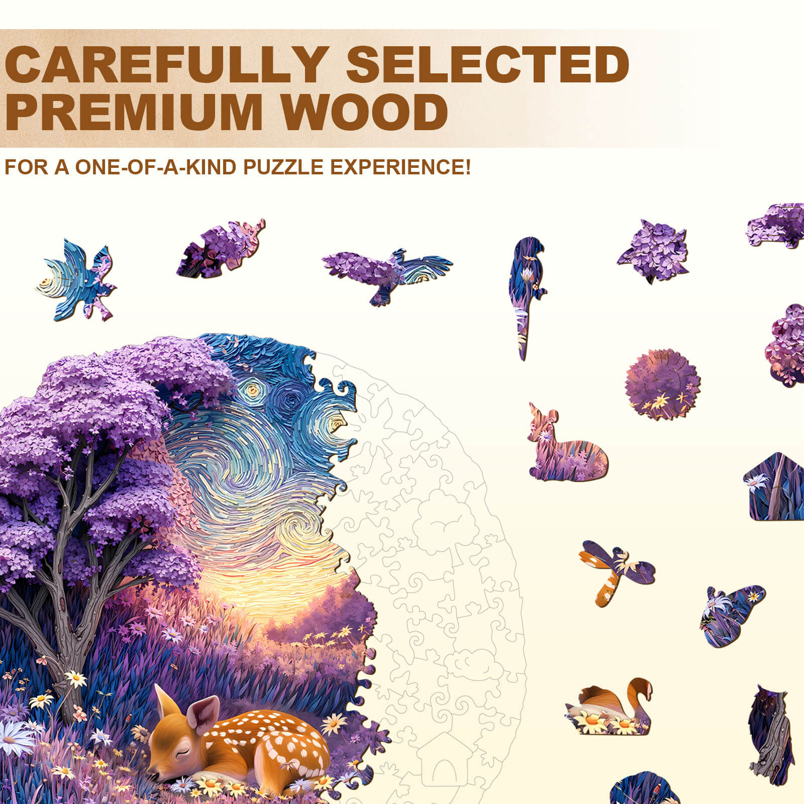 Cute little deer Wooden Jigsaw Puzzle