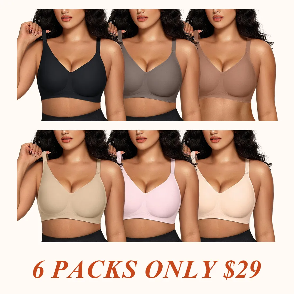 Women Comfortable Push Up Bras Wireless Seamless Full Coverage Bra
