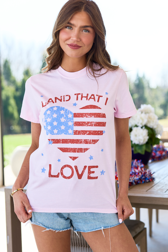 Land That I Love Light Pink Graphic Tee