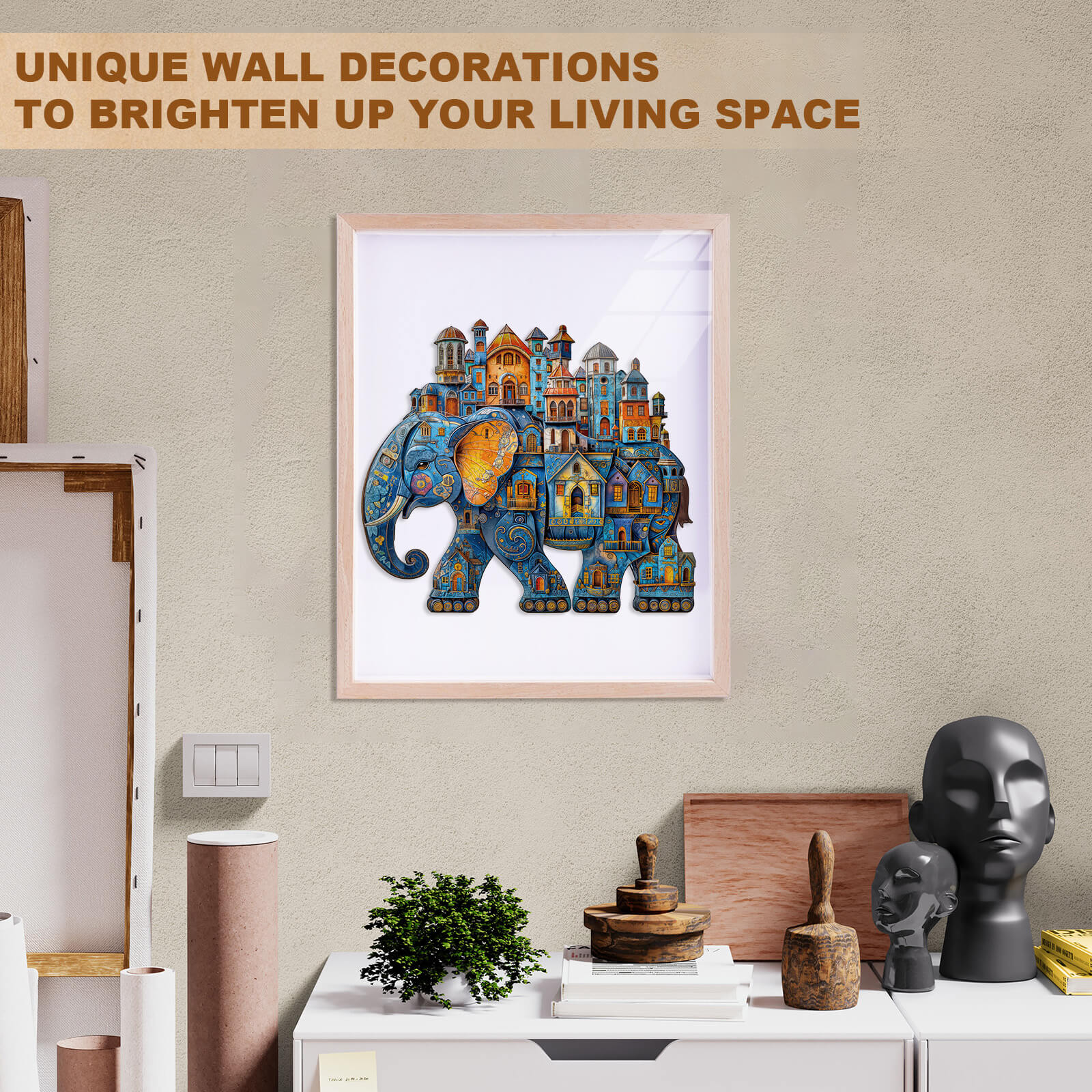 House  Elephant Wooden Jigsaw Puzzle