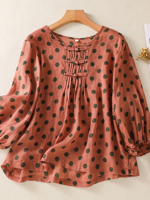 Women Embroidered Cotton Linen Tops- Fast Shipping
