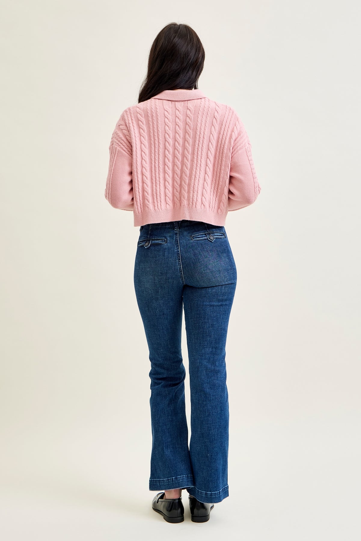 Kathy Mid Rise Bootcut Trousers with TC & Welt Pockets