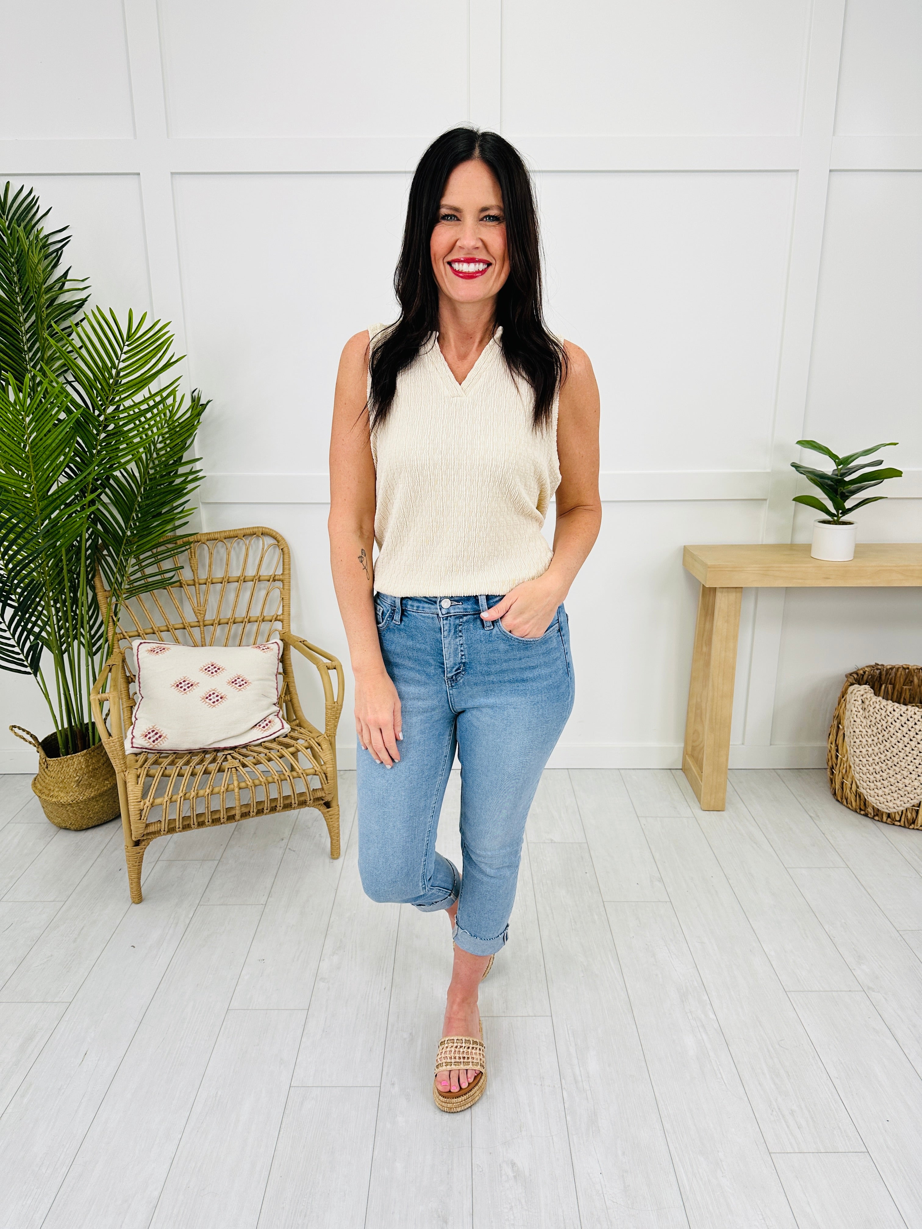 Dreaming of Summer Tummy Control Capri Jeans