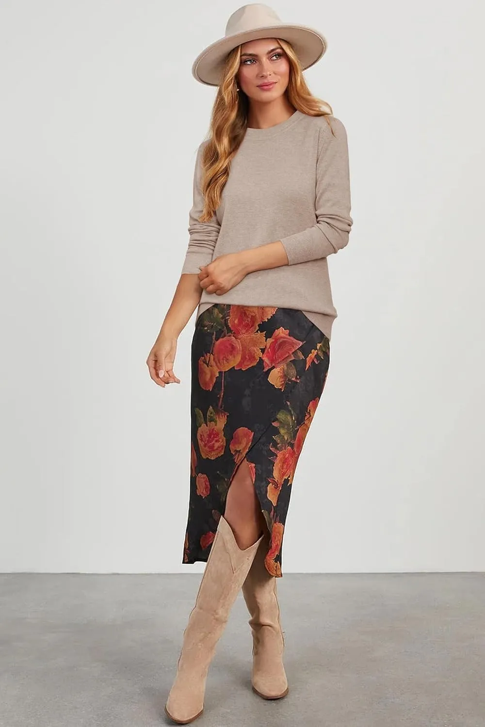 Women Fashion Wool Blend Sweater