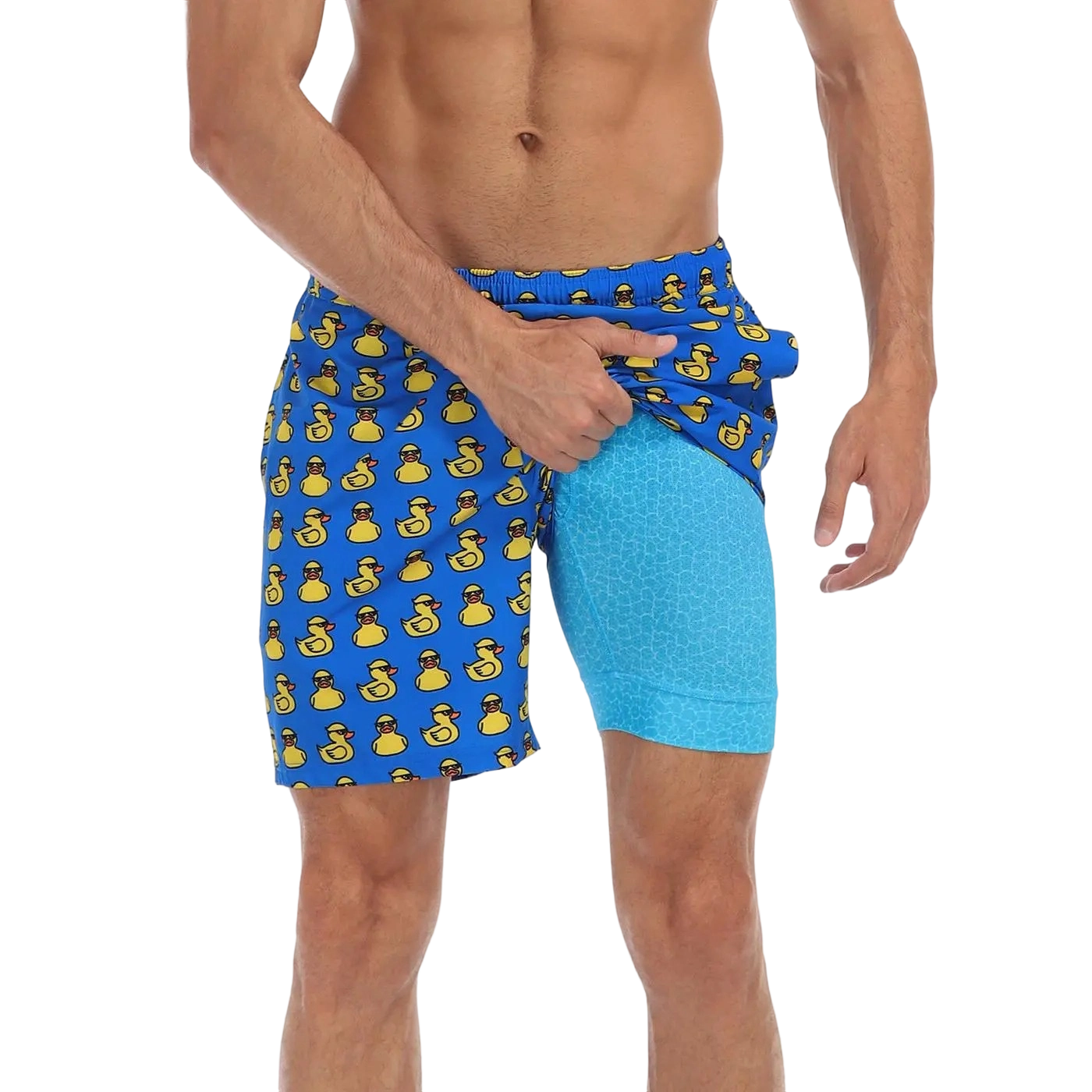 Men’s Swim Trunks with Compression Liner – Quick Dry Performance Shorts