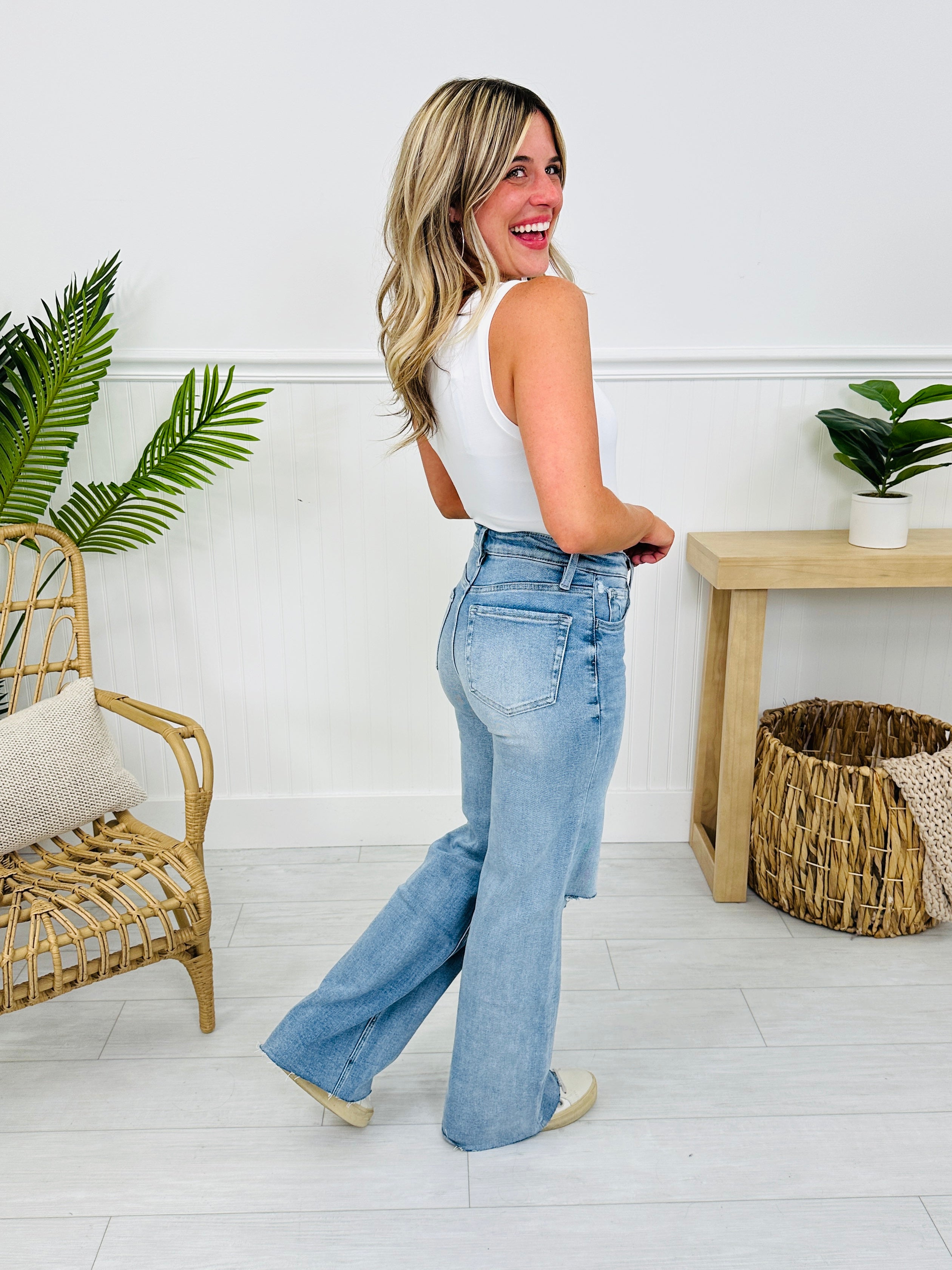 The Bee's Knees Tummy Control Wide Leg Jeans