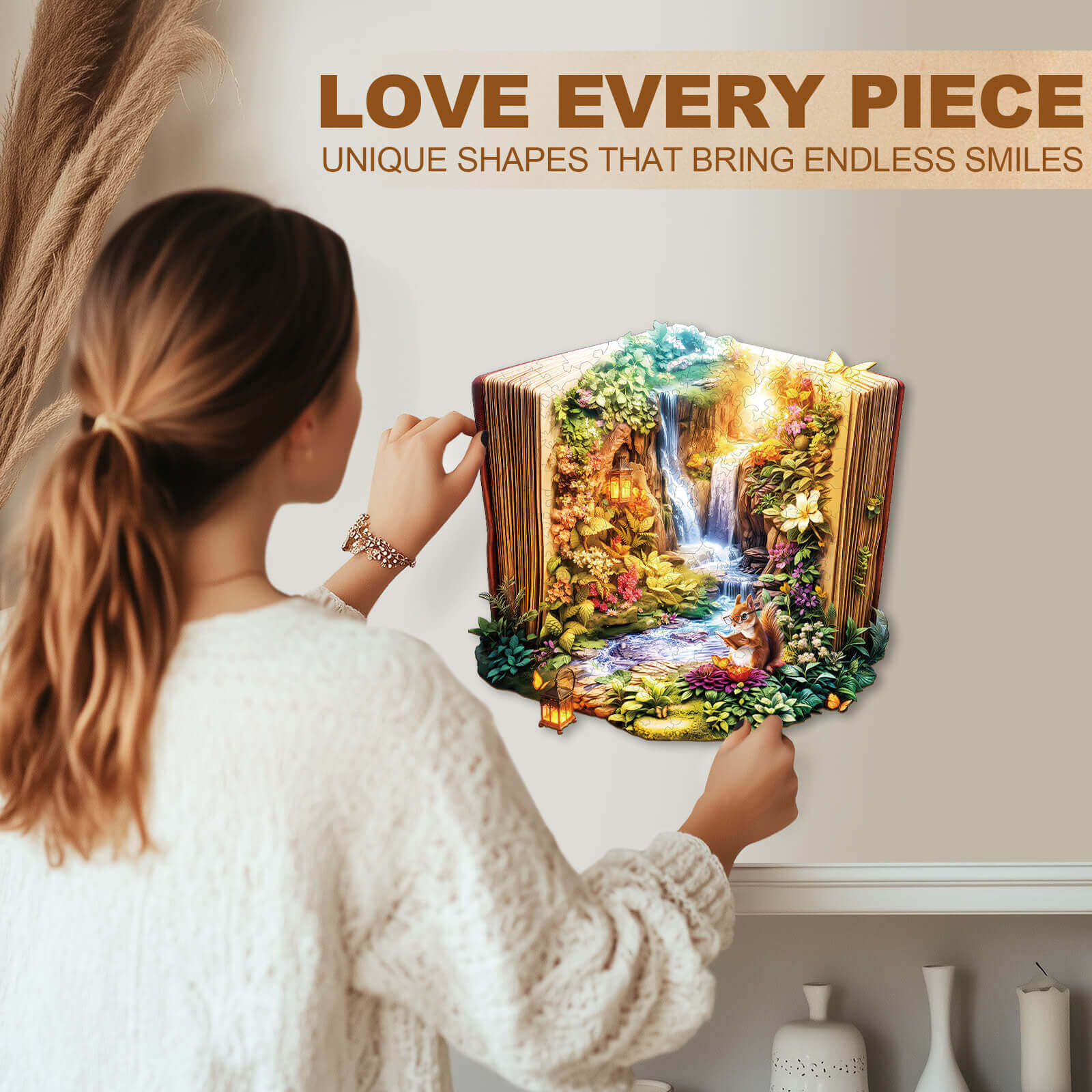 Landscape in the book Wooden Jigsaw Puzzle