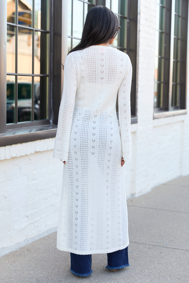 Campbell Ivory Knit Maxi Cardigan