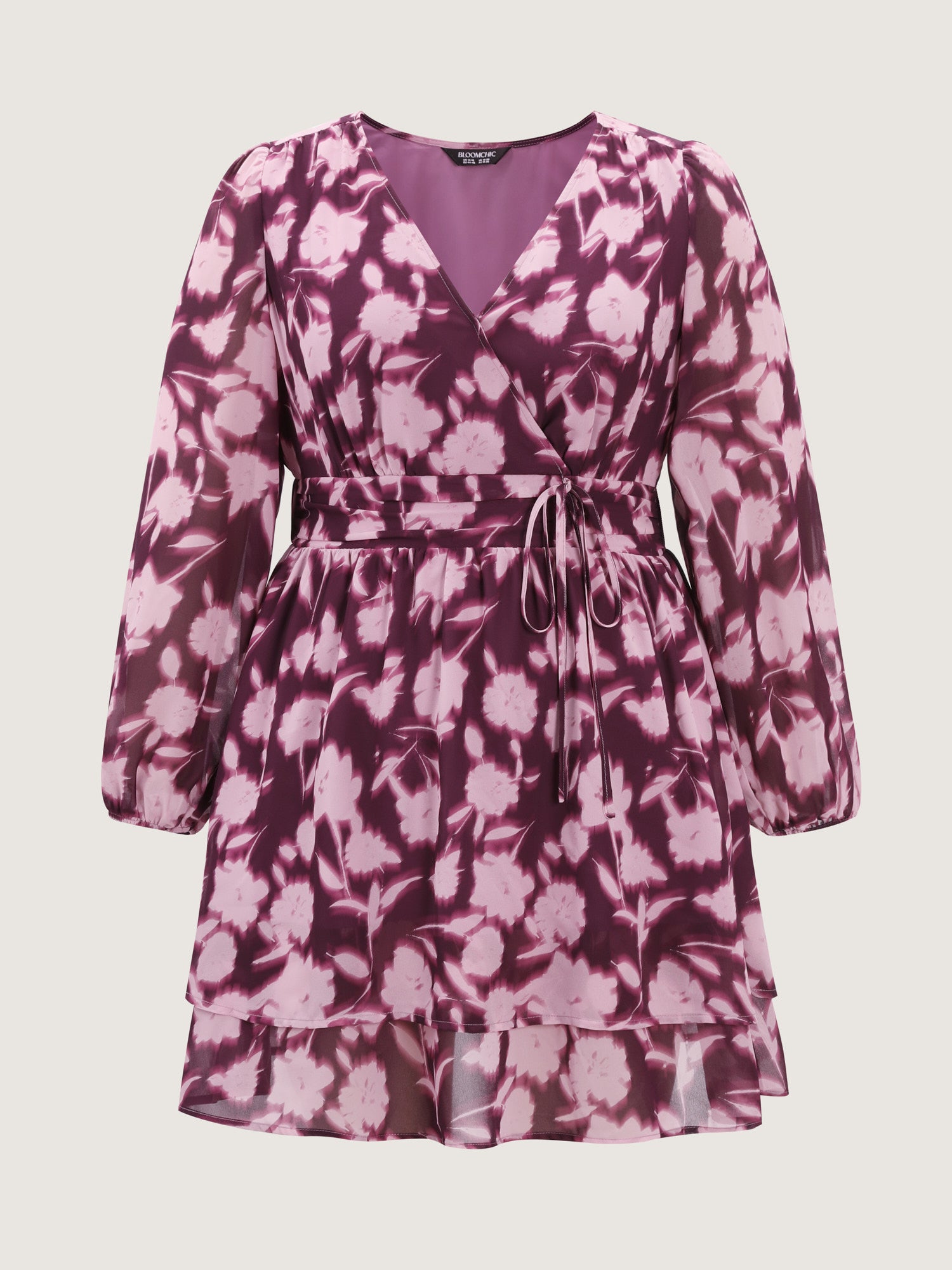 Floral Print Side-Tie Waist Mini Dress