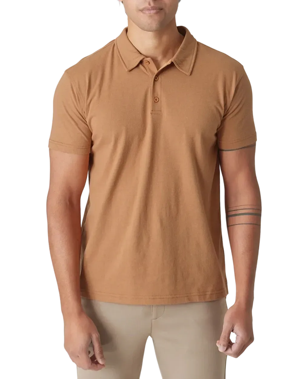 LA Men'S Casual Business POLO Shirt, Breathable Pique Fabric,Classic Polo