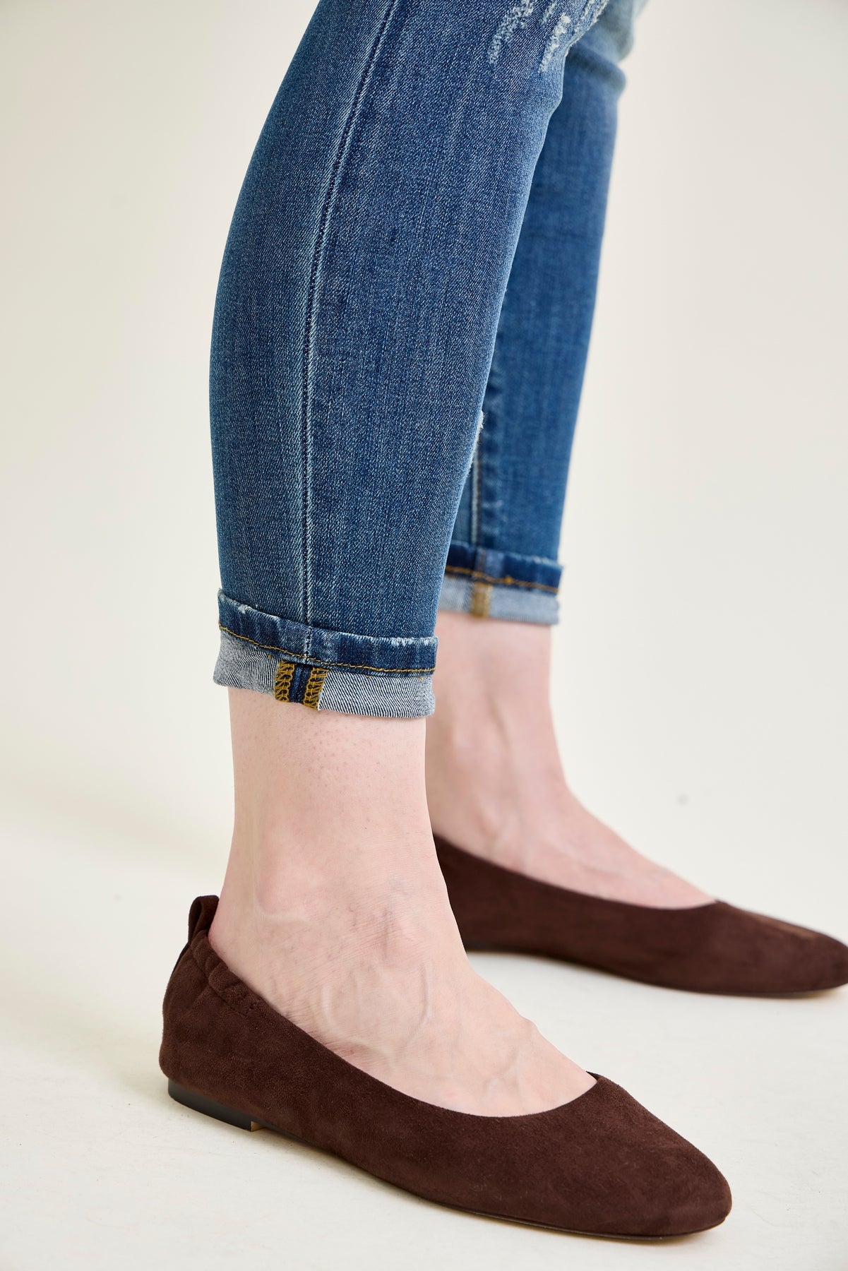 Angie Relaxed Fit Distressed Jeans