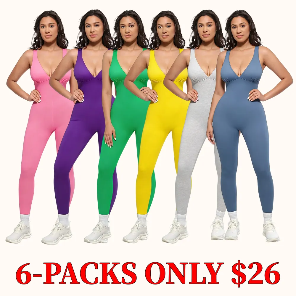 Deep V-neck shapewear bodysuit with breast support