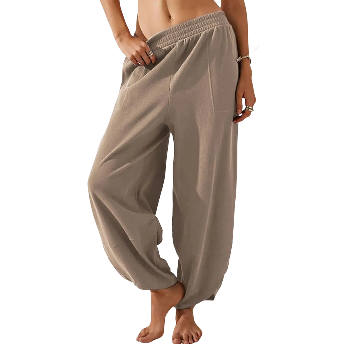 Elasticated Harem Palazzo Pants