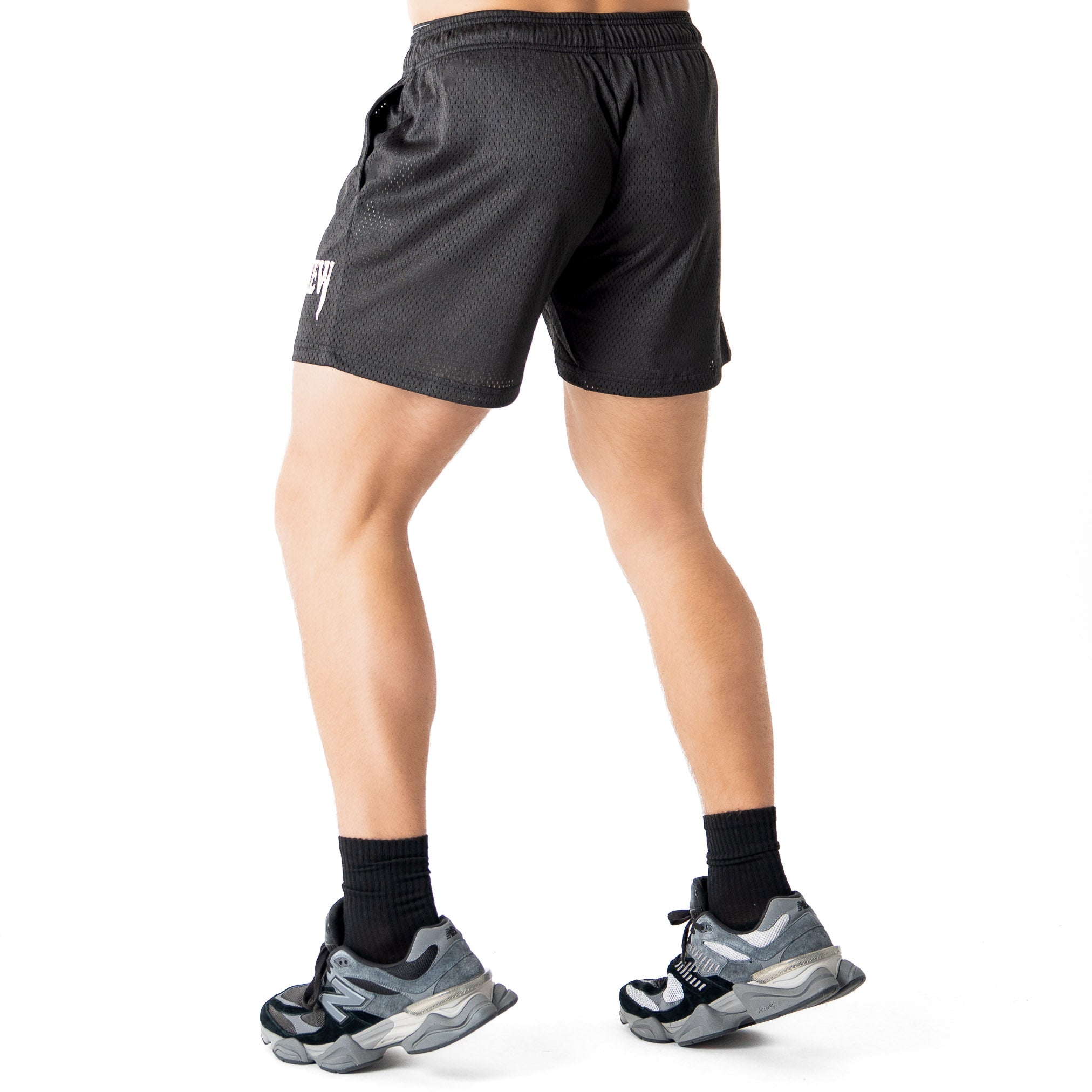 VENTED MESH SHORTS MEDIEVAL - BLACK / CREAM