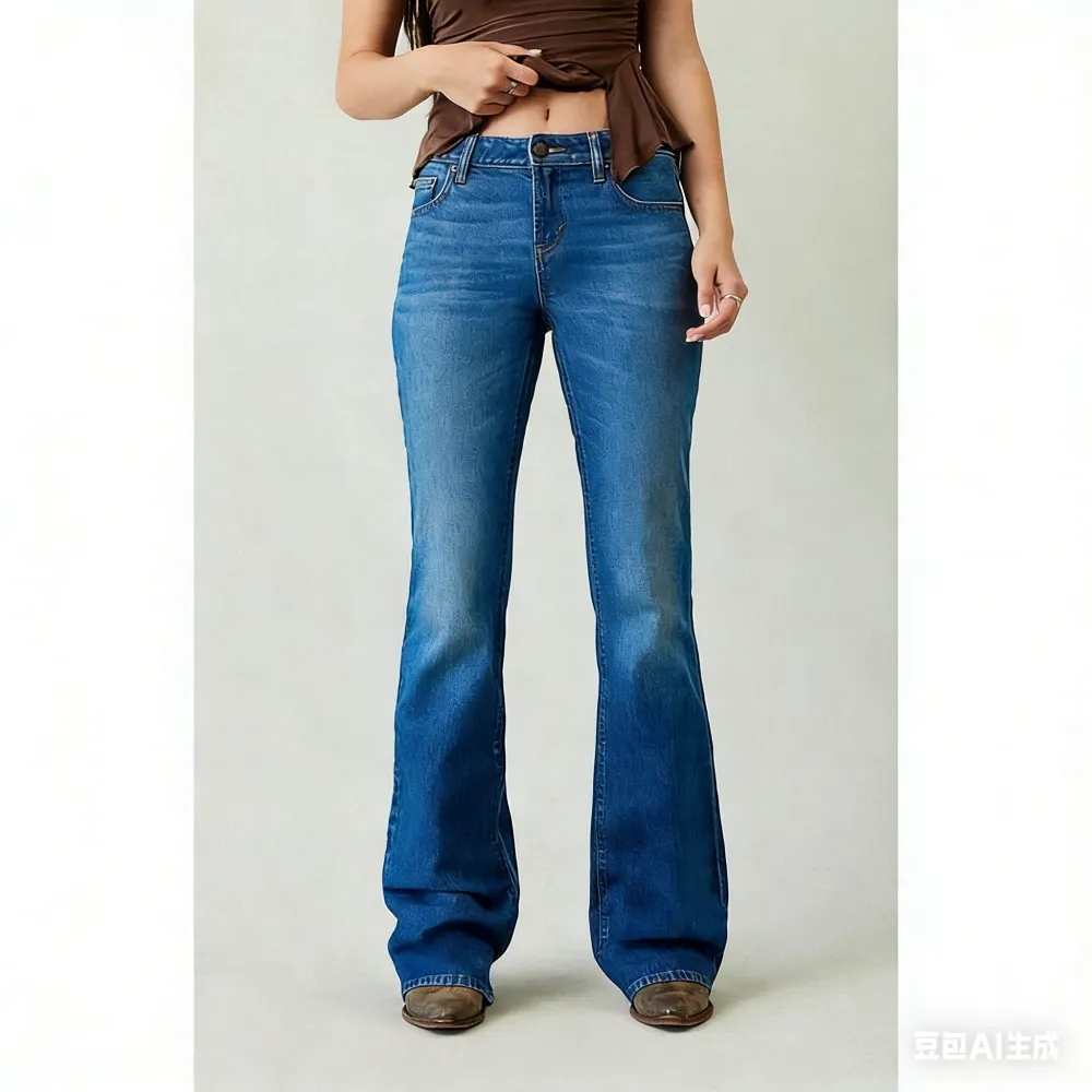 Women's Jade Low Rise Bootcut Jeans Stretch Dark Blue