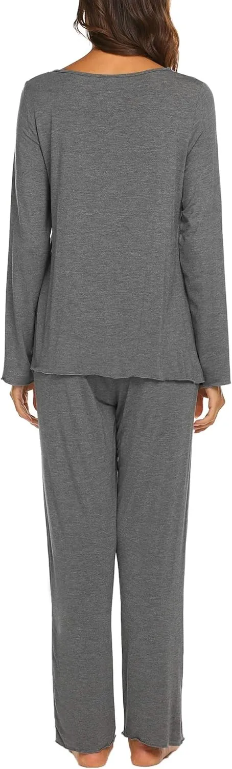 Womens Pajama Sets 2 Piece Lounge Set Fall Winter Pajamas