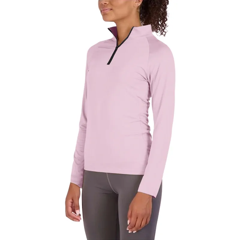 Womens Dry-Fit Long Sleeve Quarter Zip & Full Zip Up Hoodie Workout Jacket (Available in Plus)