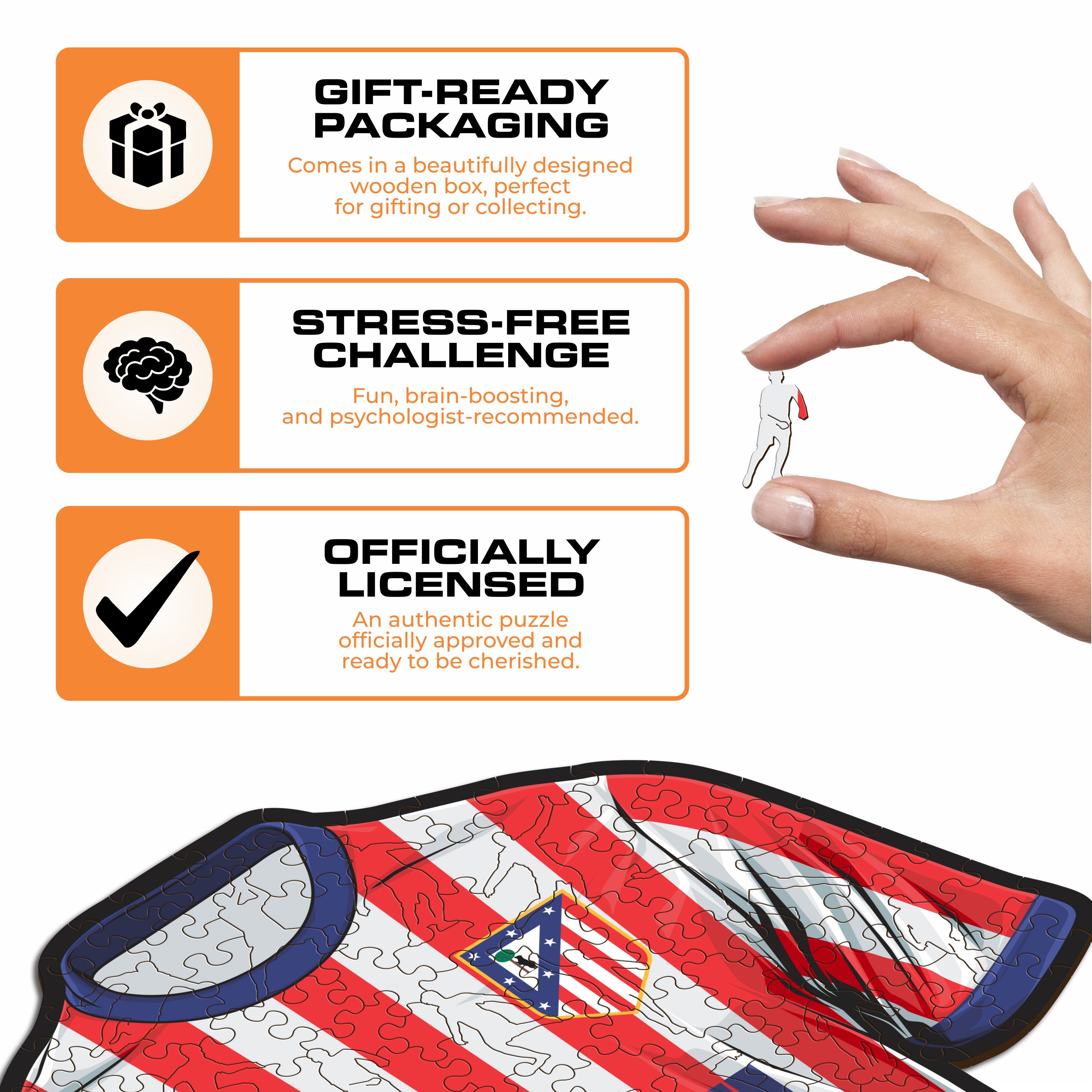 Atlético de Madrid® Jersey - Wooden Puzzle
