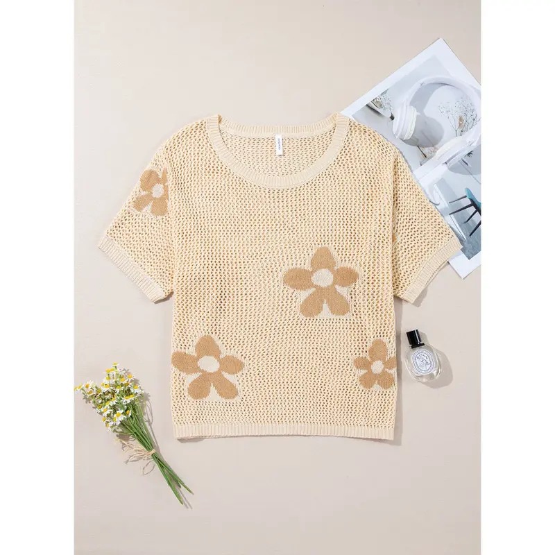 Women’s Lightweight Crochet Knit Summer Top