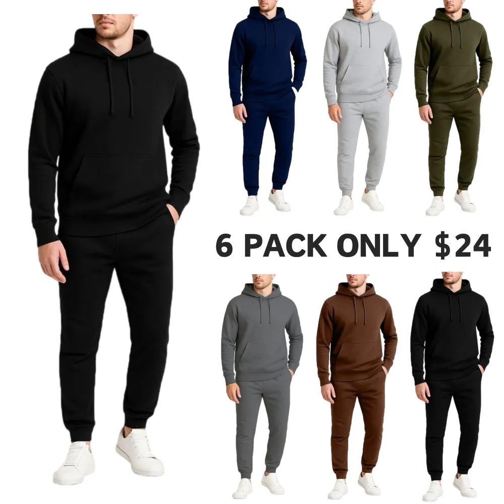 Men's Fleece-Lined Hoodie & Jogger Sets