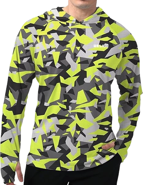 Men's UPF 50+ Sun Protection Hoodie Shirt Long Sleeve SPF Fishing Outdoor UV Hiking Lightweight Shirts