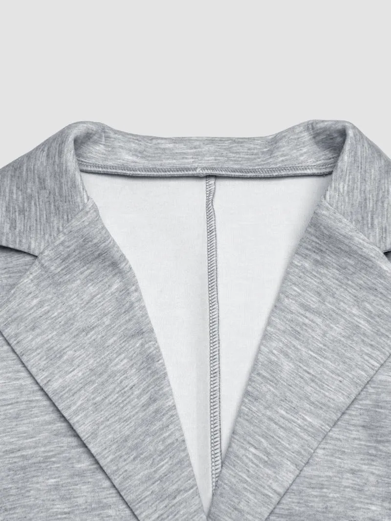 Women's Striped Print Blazer Jacket & Wide Leg Pants Set