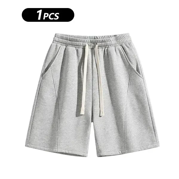 Men's Solid Pocket Waist Shorts, Lightweight Breathable Shorts, Casual Breathable Comfortable Shorts for Running Gym Workout