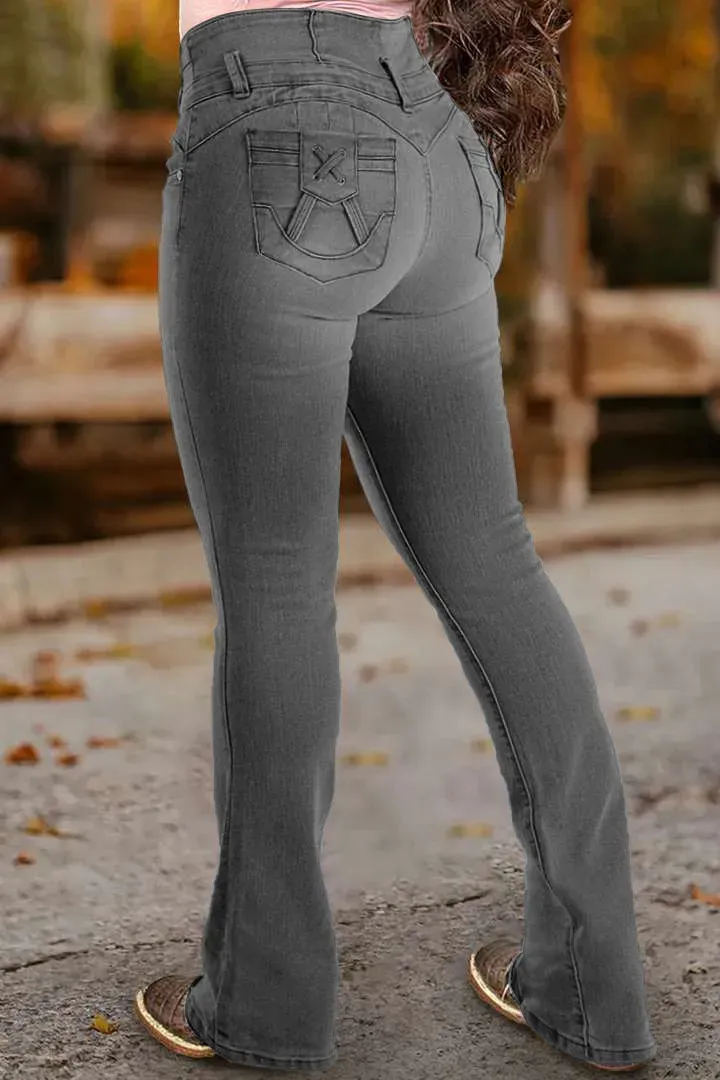 🔥High-Waist Button Fly Flare Jeans 7-Pack Only $24.99