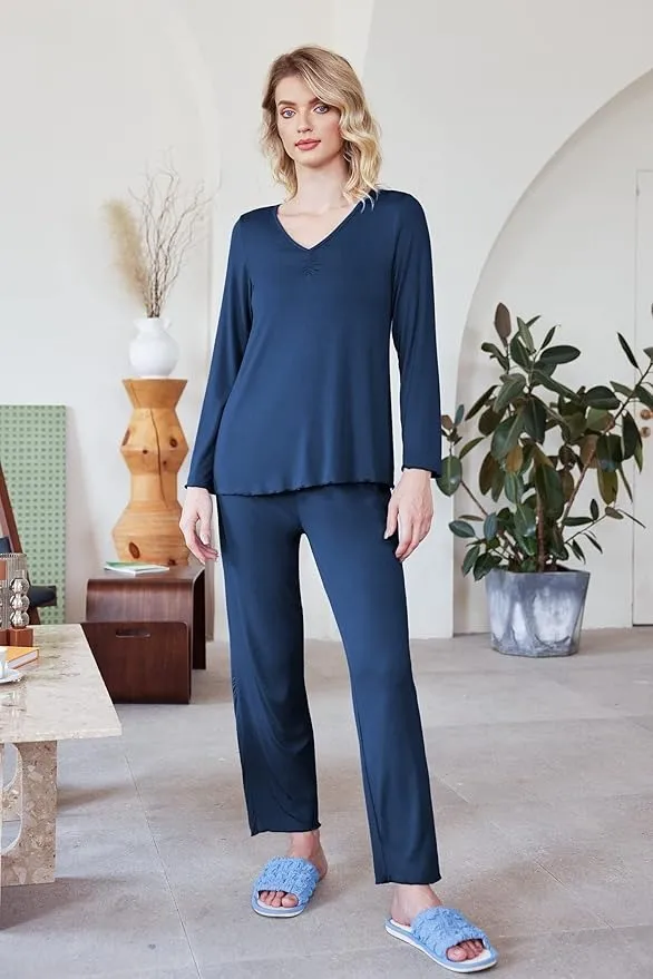 Womens Pajama Sets 2 Piece Lounge Set Fall Winter Pajamas