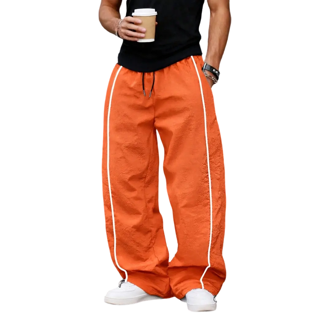 Men's Casual Striped Printed Comfortable Straight-Leg Sports Pants