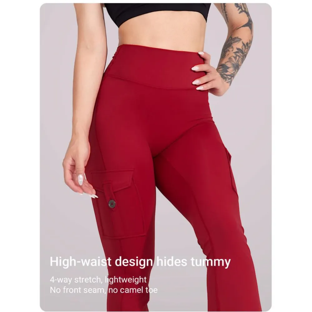 Women's Yoga Flare Leggings with Pockets Hidden