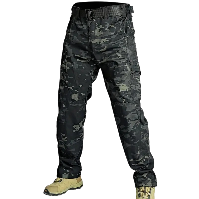 Men's Solid Color Tactical Work Pants,230g/m² new fabric，with Multiple Pockets and Zipper Closures, Durable Outdoor Training Pants, Available in Multiple Colors
