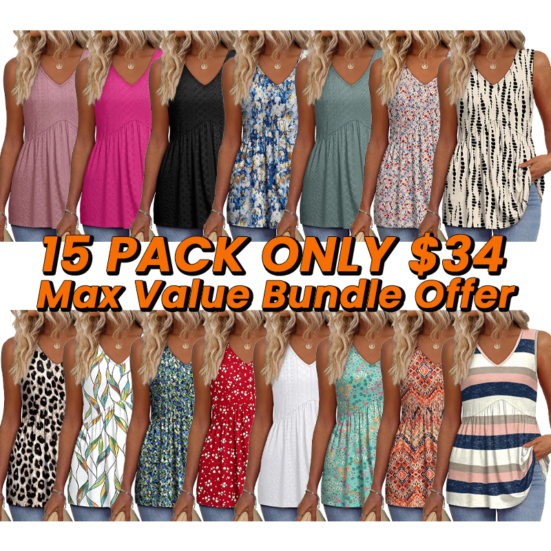 🔥8 - PACK $24 - Women’s Peplum Tops (Size Up 1-2 for Oversized Look)