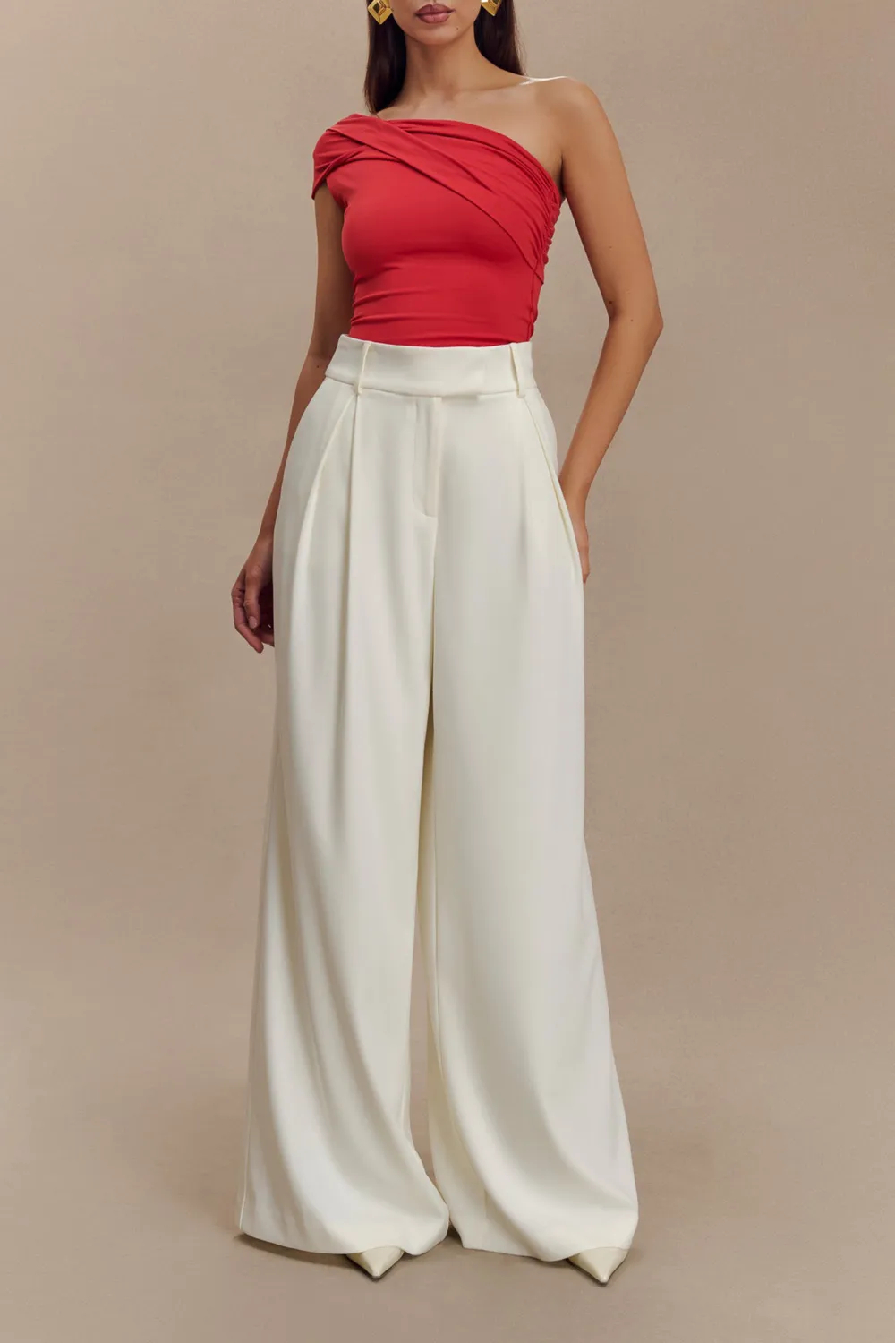 Pleated Wide Leg Pants