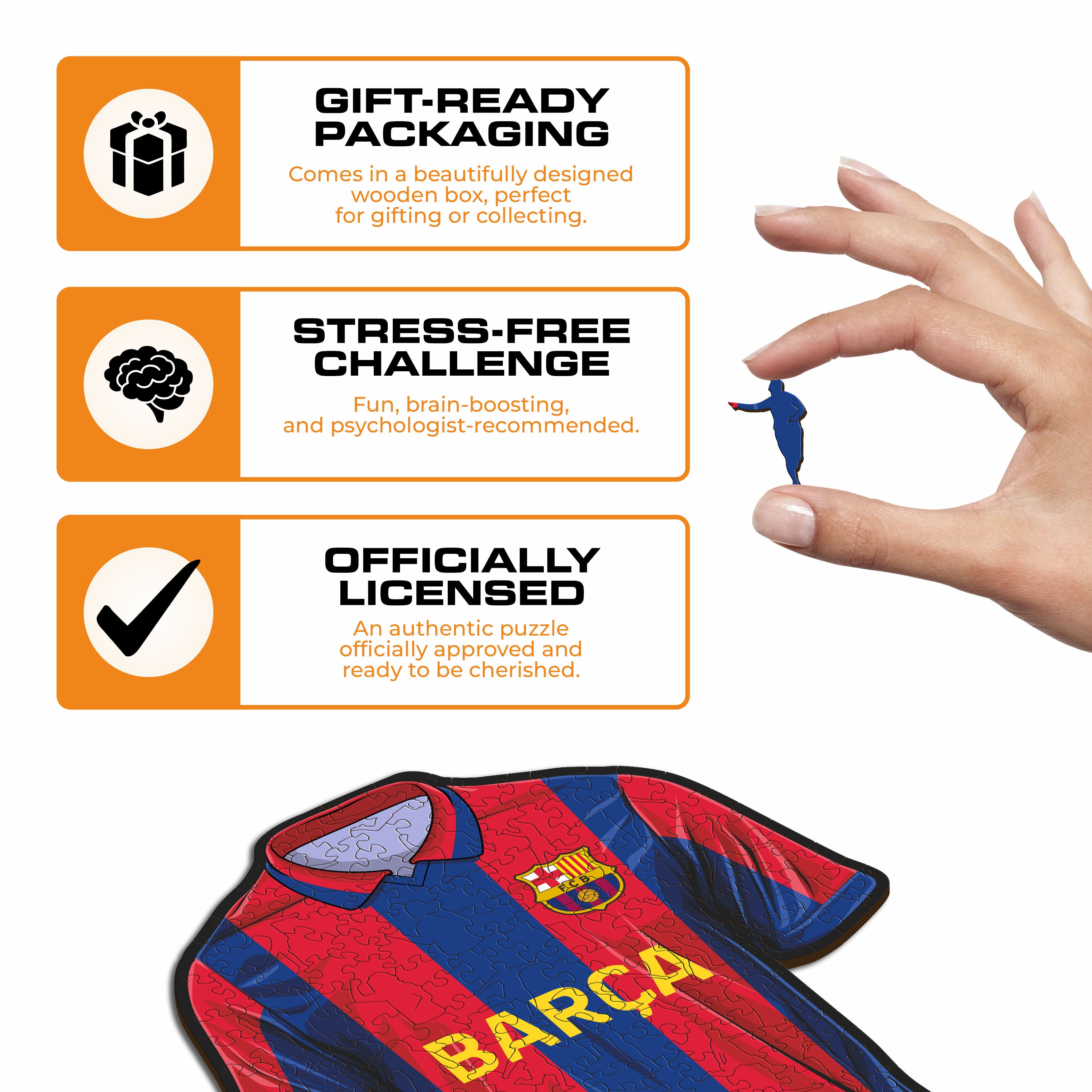 FC Barcelona® Jersey - Wooden Puzzle