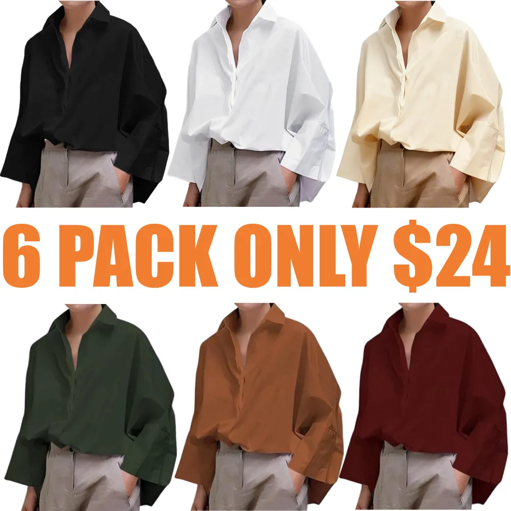 Women's Lapel Shirt And Crepe Trouser